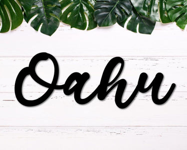 Oahu Metal Sign